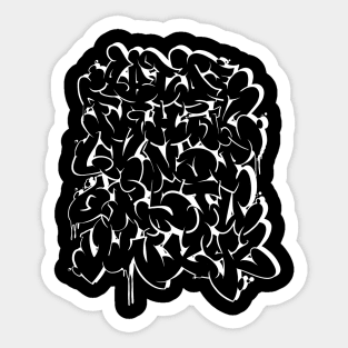 Graffiti ABC - Alphapet Series #1 - Bubbles - black Sticker